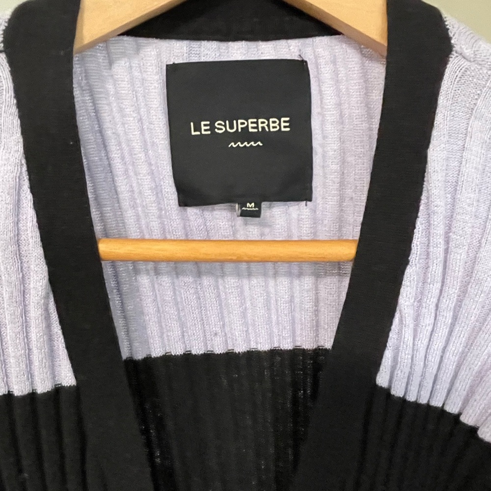 Le Superbe Colorblock Ribbed Midi Cardigan - Picture 6 of 12